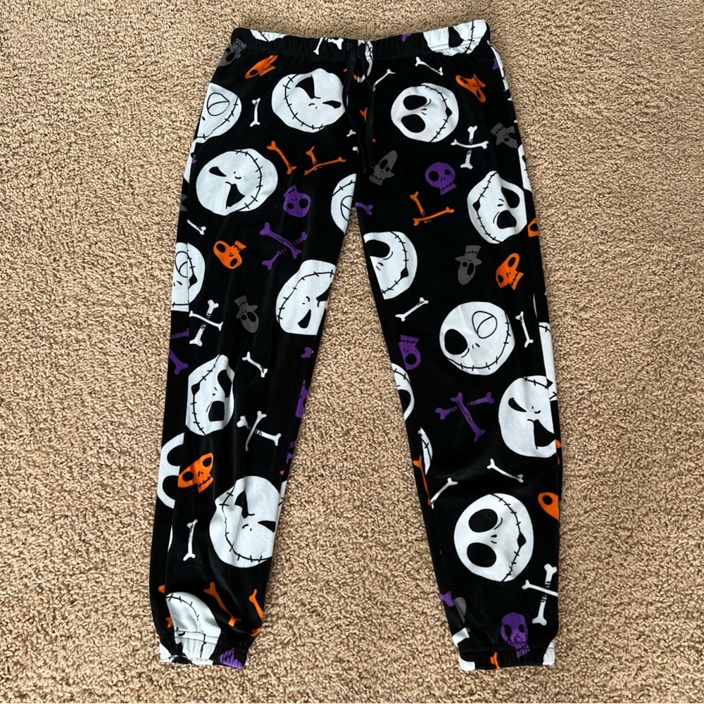 Disney The Nightmare Before Christmas Women’s Fleece Pajama Joggers Small